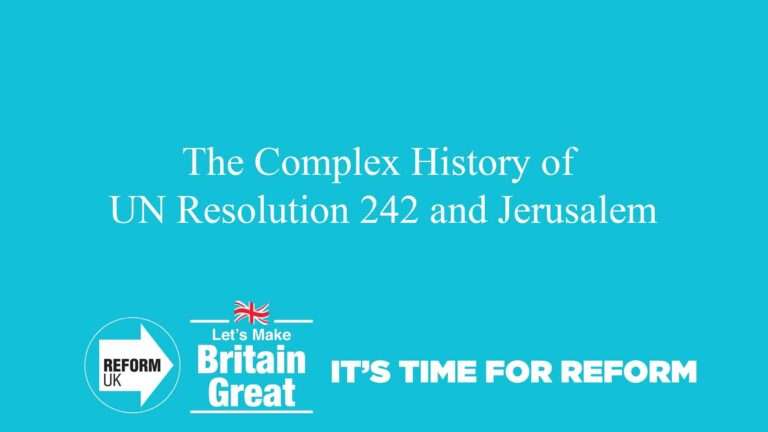 The Complex History of UN Resolution 242 and Jerusalem