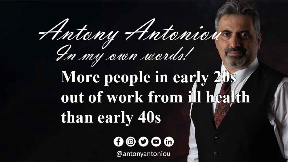 More people in early 20s out of work from ill health than early 40s