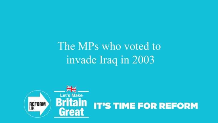 The MPs who voted to invade Iraq in 2003