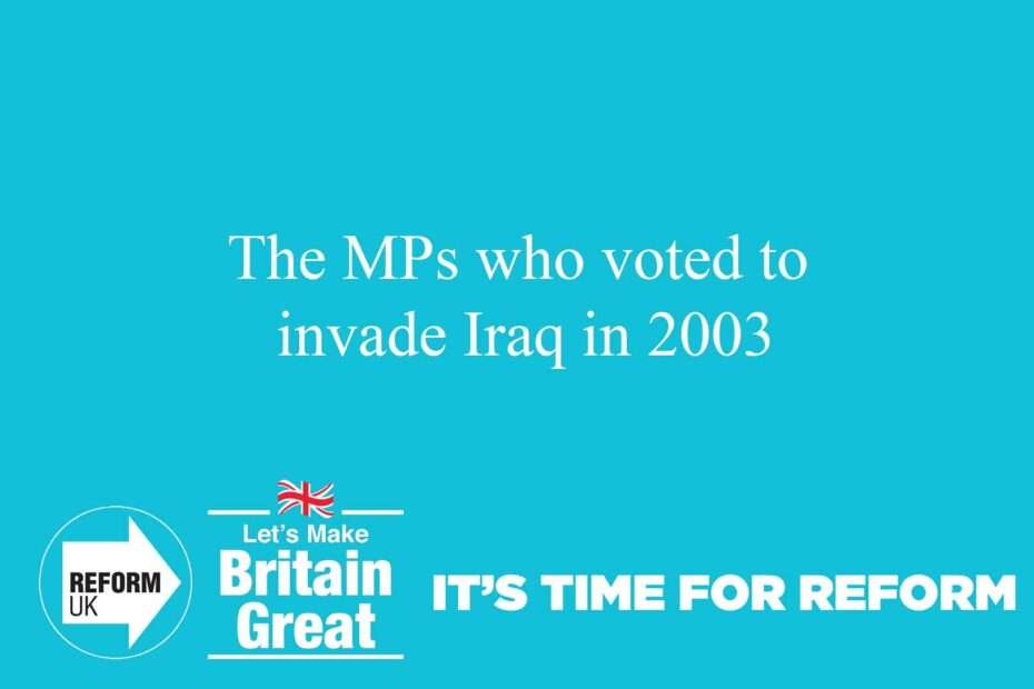 The MPs who voted to invade Iraq in 2003