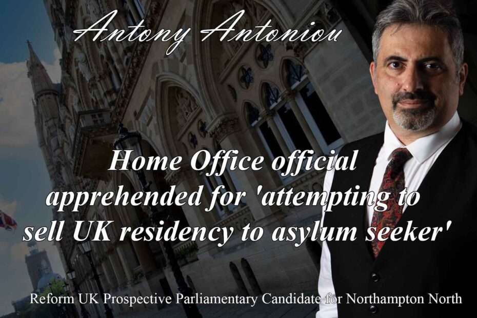 Home Office official apprehended for 'attempting to sell UK residency to asylum seeker'