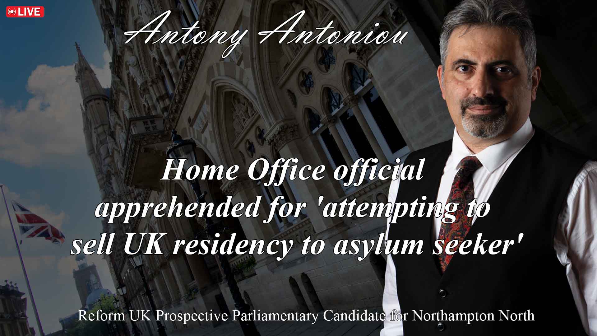 Home Office official apprehended for 'attempting to sell UK residency to asylum seeker'