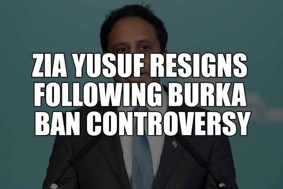 Zia Yusuf Resigns Following Burka Ban Controversy