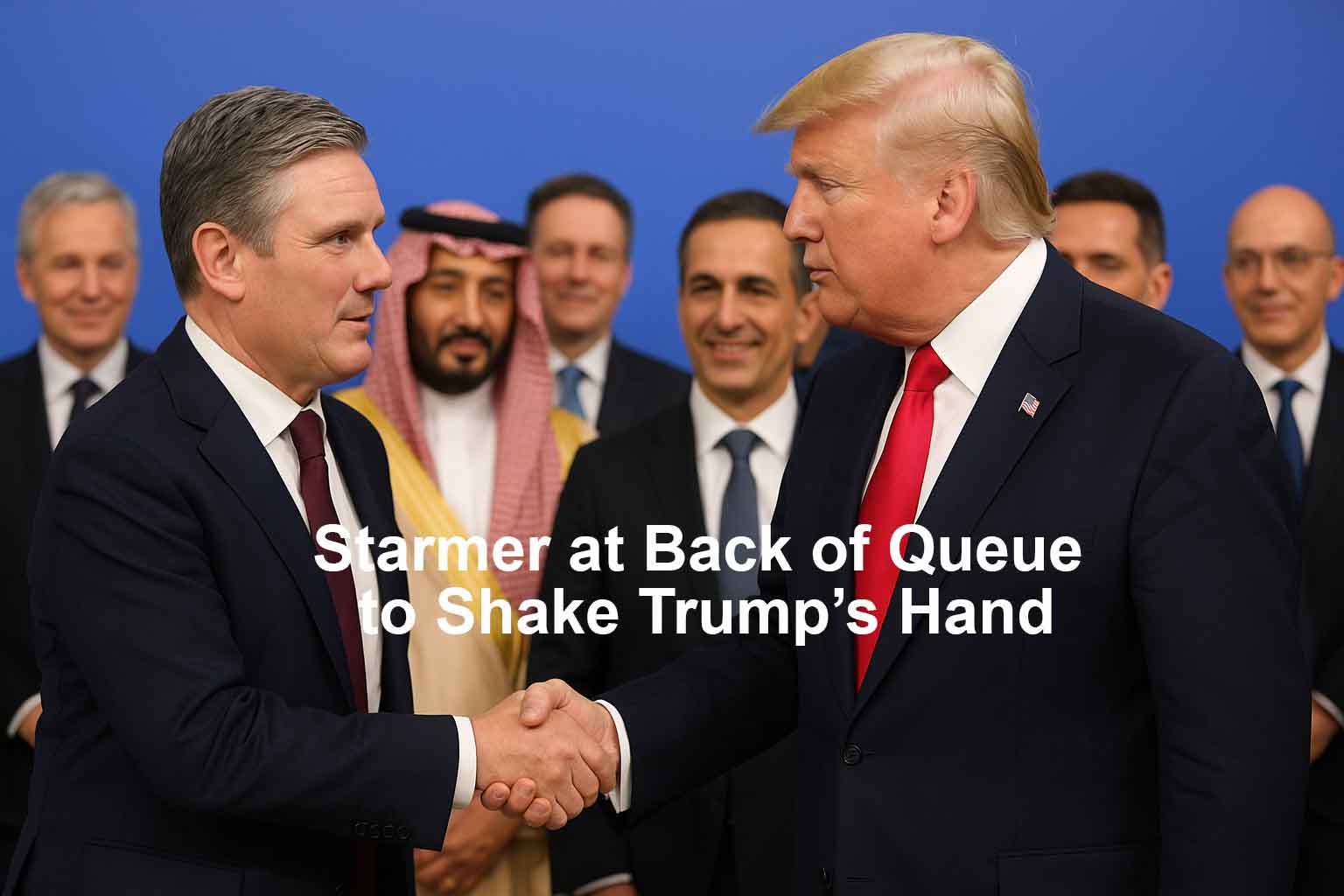 Starmer at Back of Queue to Shake Trump’s Hand