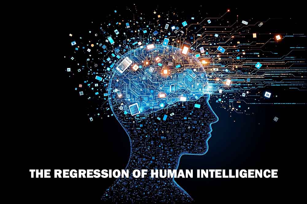 The Regression of Human Intelligence