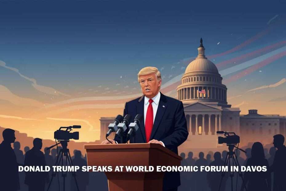 Donald Trump speaks at World Economic Forum in Davos
